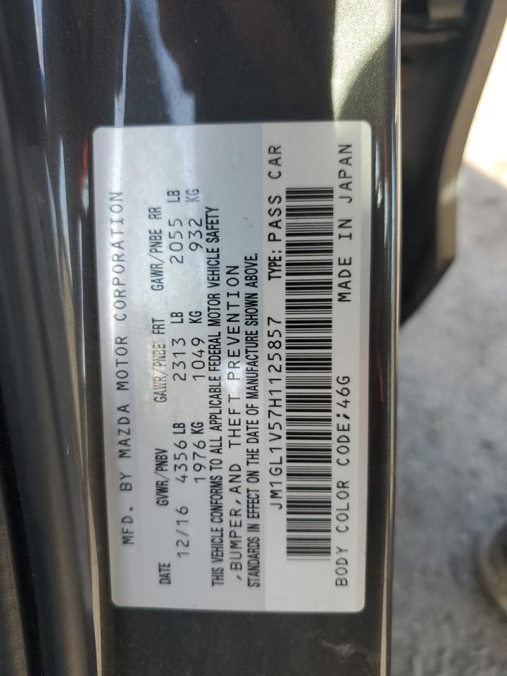 2017 Mazda 6 VIN JM1GL1V57H1125857 Copart auction photo, front end damage thumbnail 12