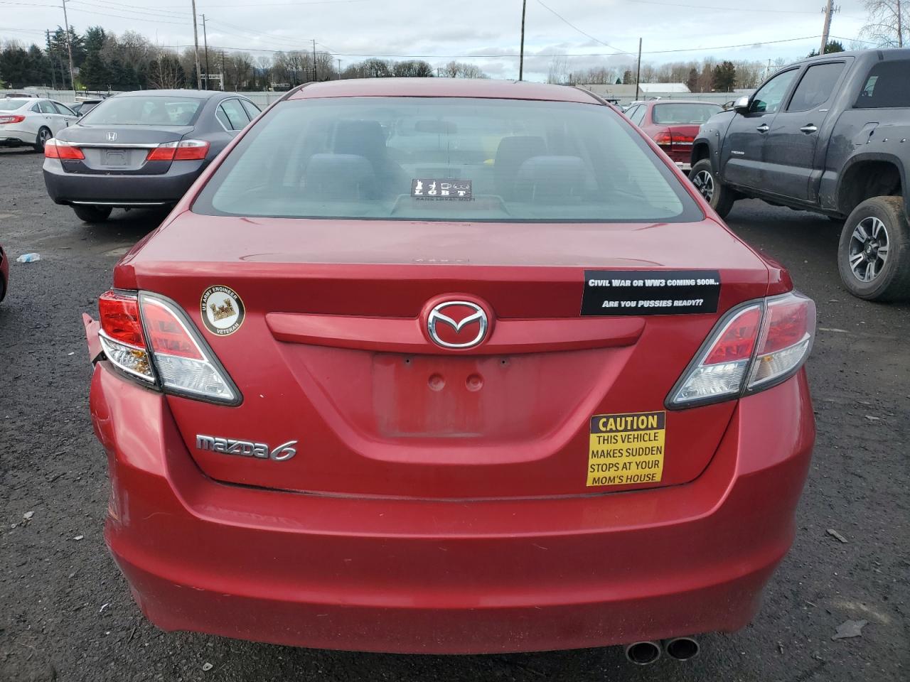 2012 Mazda 6 VIN 1YVHZ8DH0C5M39790 Copart auction photo, rear end damage thumbnail 6