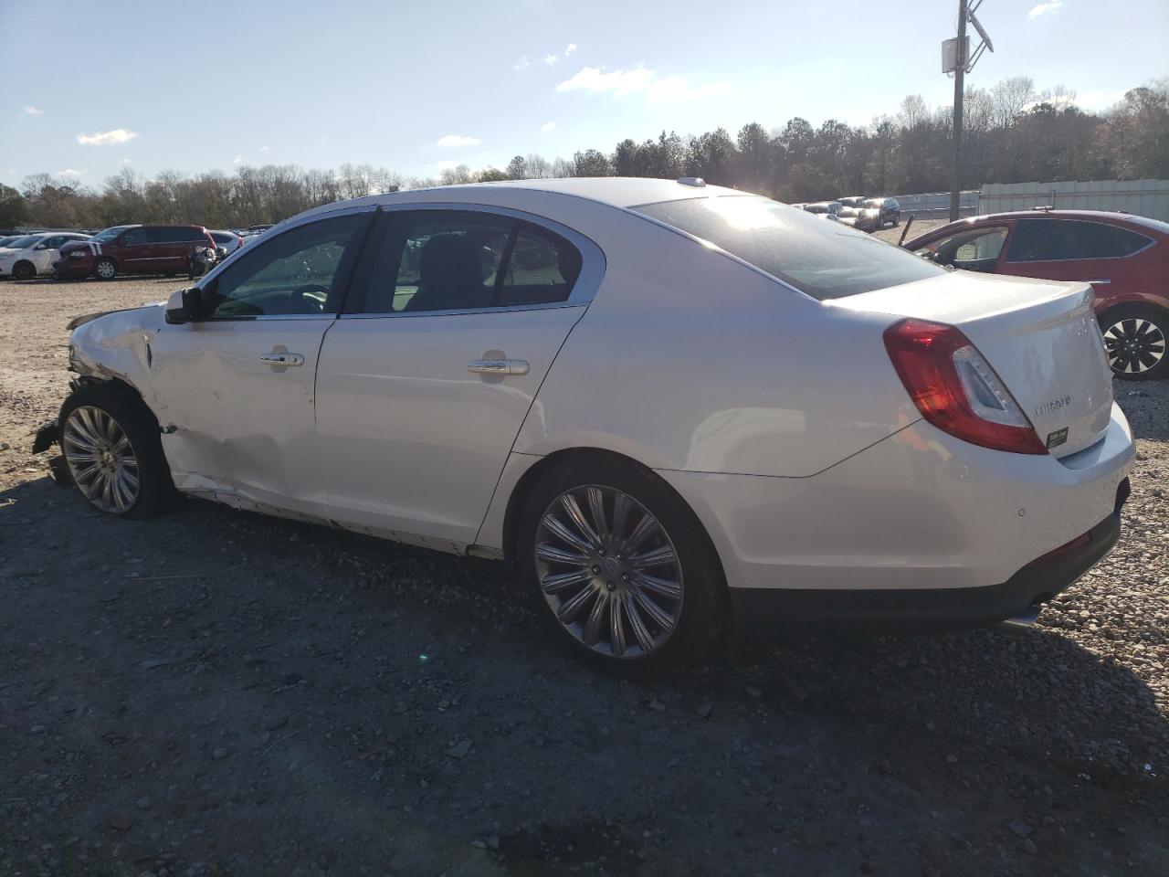 2013 Lincoln MKS VIN 1LNHL9EK4DG608699 Copart auction photo, front end / side damage thumbnail 2