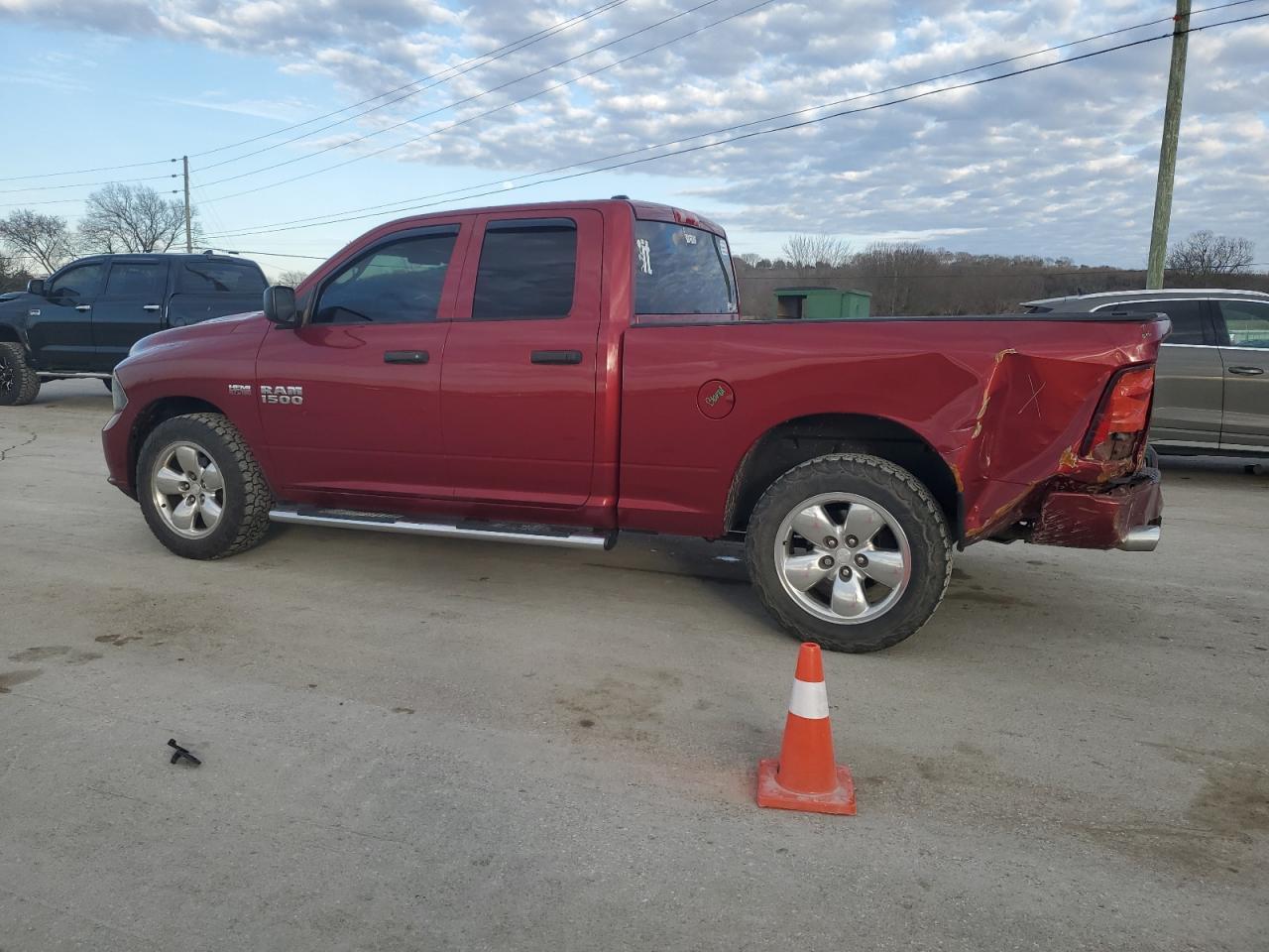 2014 RAM 1500 VIN 1C6RR6FT0ES403688 Copart auction photo, rear end damage thumbnail 2