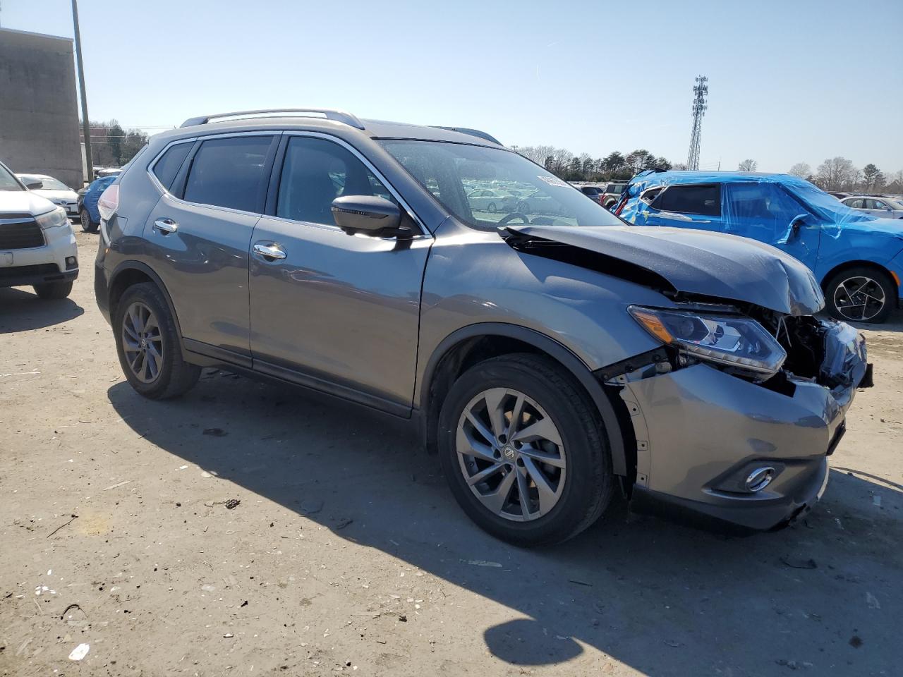 2016 Nissan Rogue VIN 5N1AT2MV7GC780628 Copart auction photo, front end damage thumbnail 4