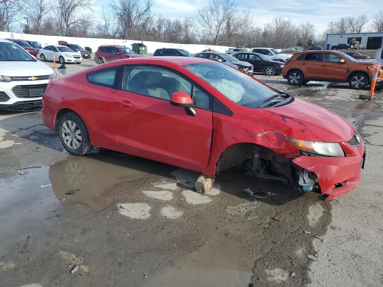2012 Honda Civic VIN 2HGFG3B56CH561451 Copart auction photo, front end damage thumbnail 4