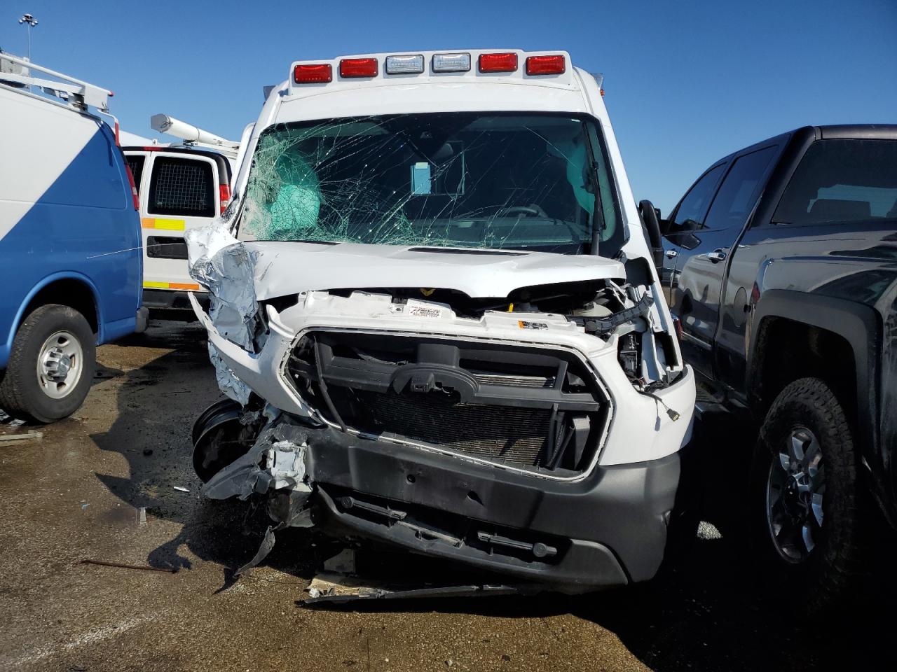 2021 Ford Transit VIN 1FDBR1CG8MKA65343 Copart auction photo, all over / undercarriage damage thumbnail 5