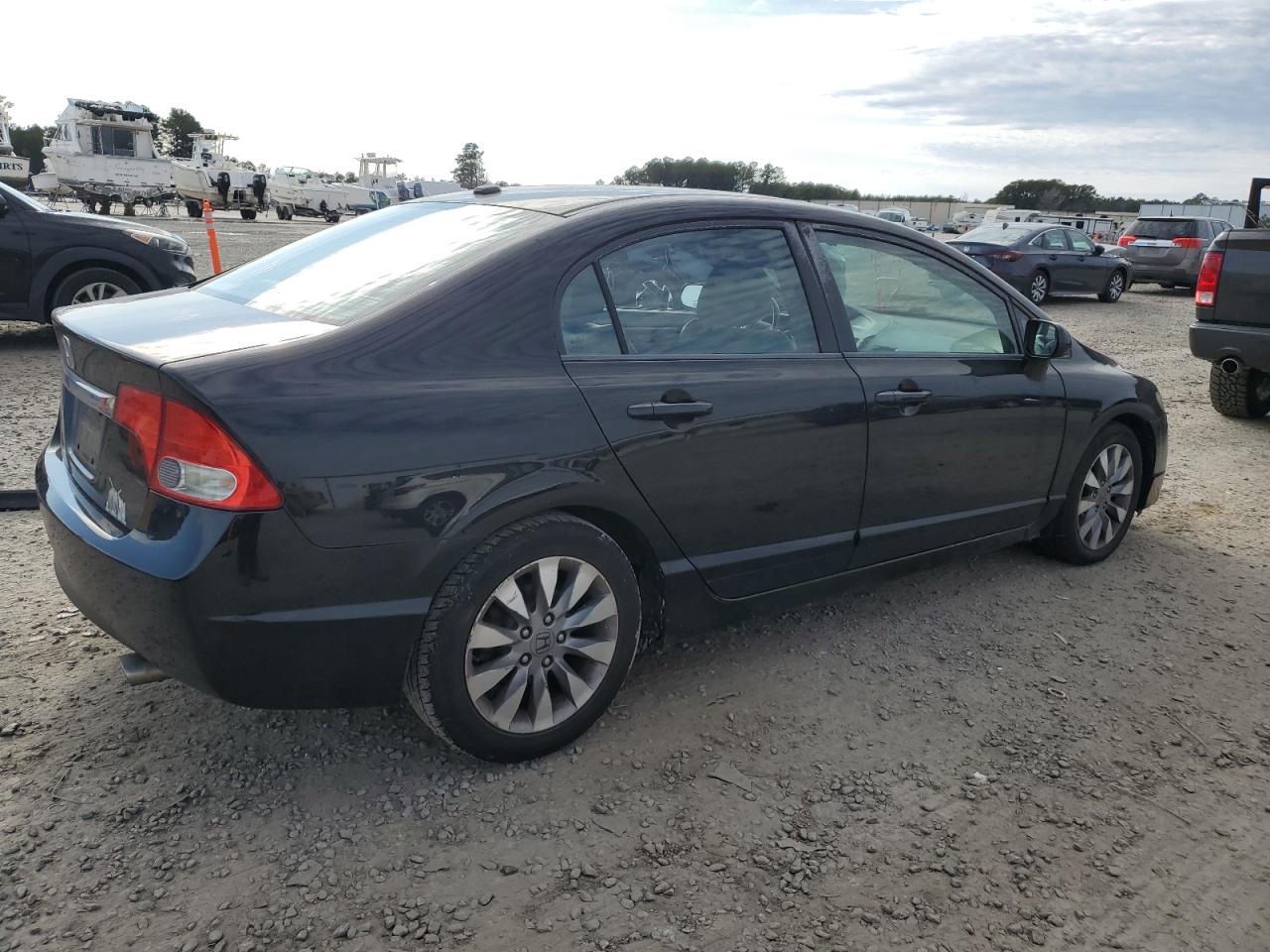 2009 Honda Civic VIN 2HGFA16919H345714 Copart auction photo, side damage thumbnail 3