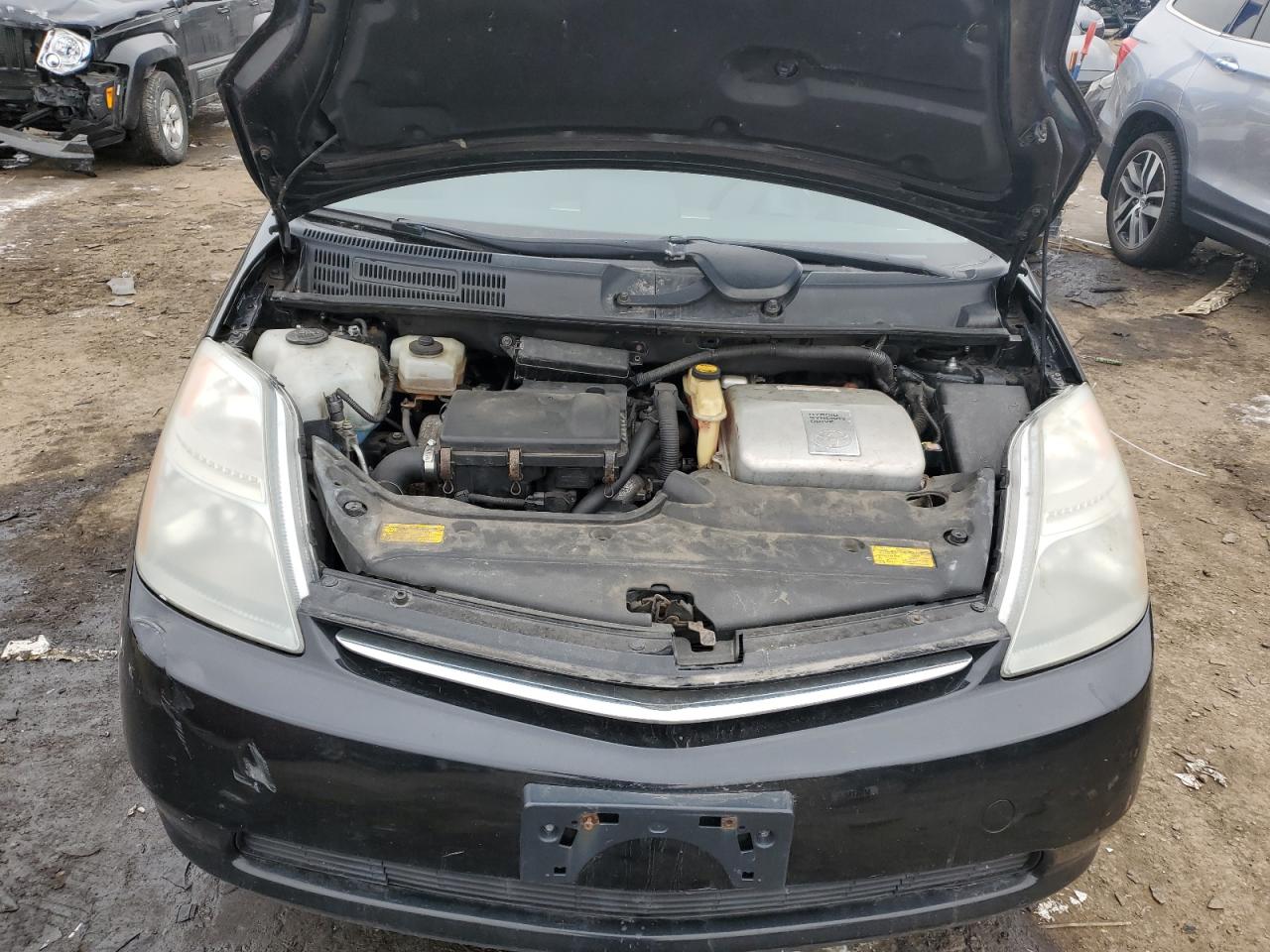 2007 Toyota Prius VIN JTDKB20UX77623967 Copart auction photo, side damage thumbnail 11