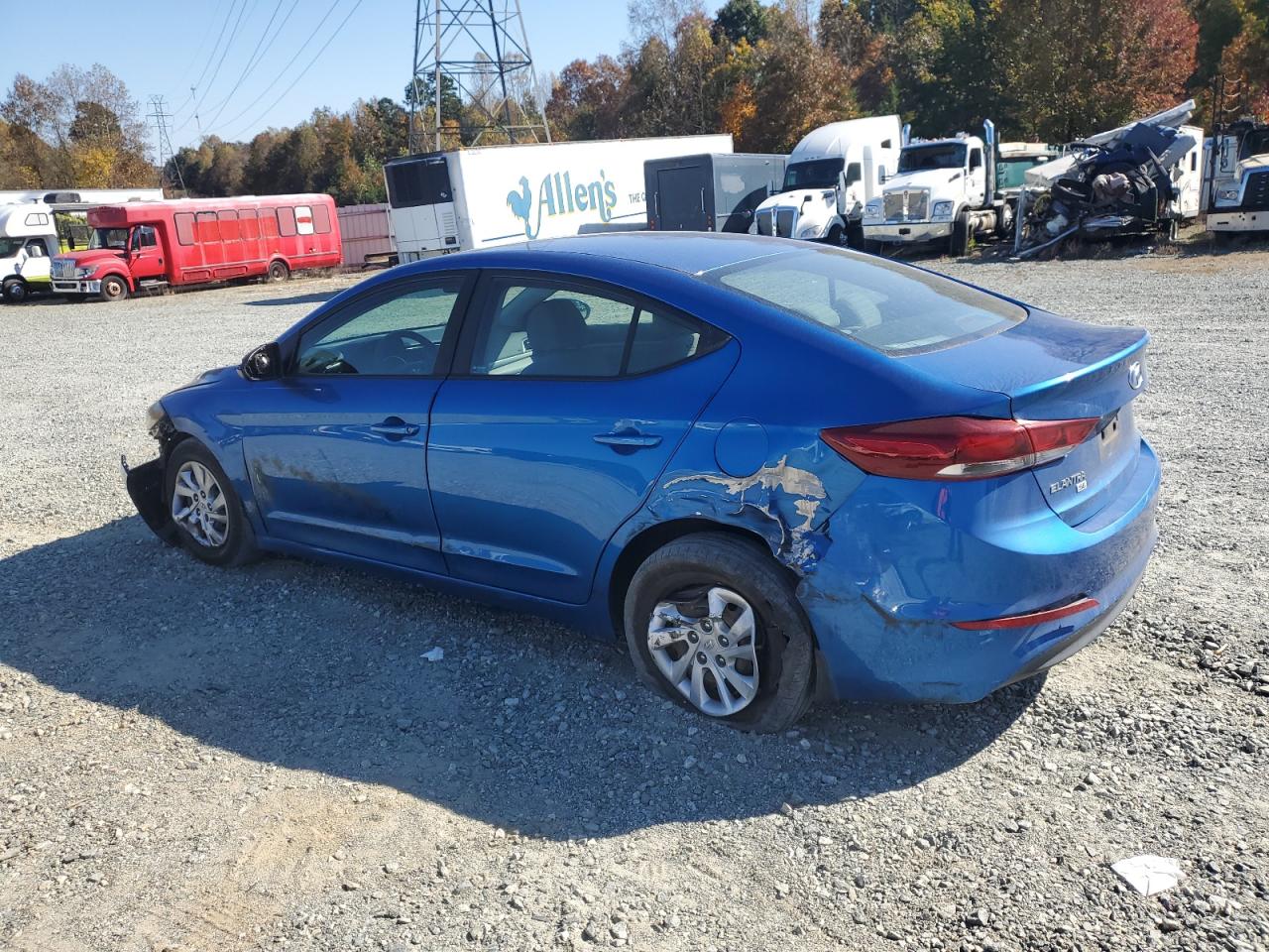 2018 Hyundai Elantra VIN 5NPD74LFXJH353726 Copart auction photo, front end damage thumbnail 2