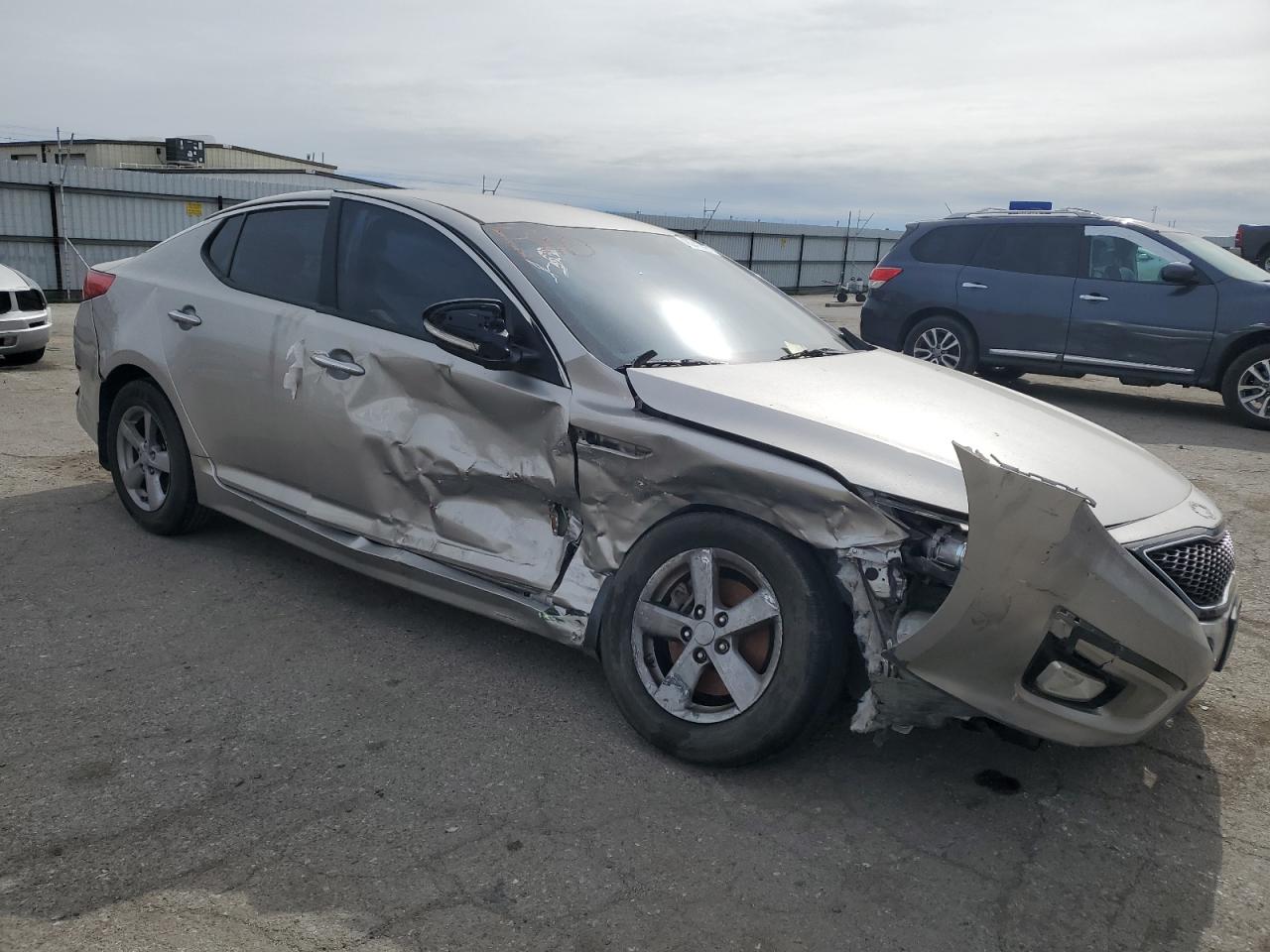 2015 KIA Optima VIN KNAGM4A77F5579888 Copart auction photo, all over damage thumbnail 4