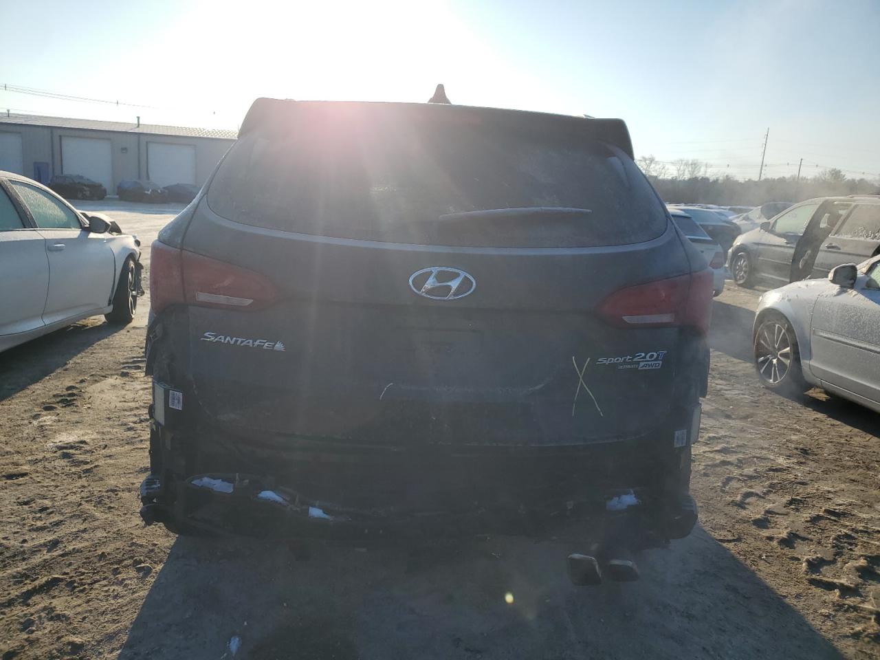 2017 Hyundai Santa Fe VIN 5XYZWDLA8HG494499 Copart auction photo, rear end damage thumbnail 6