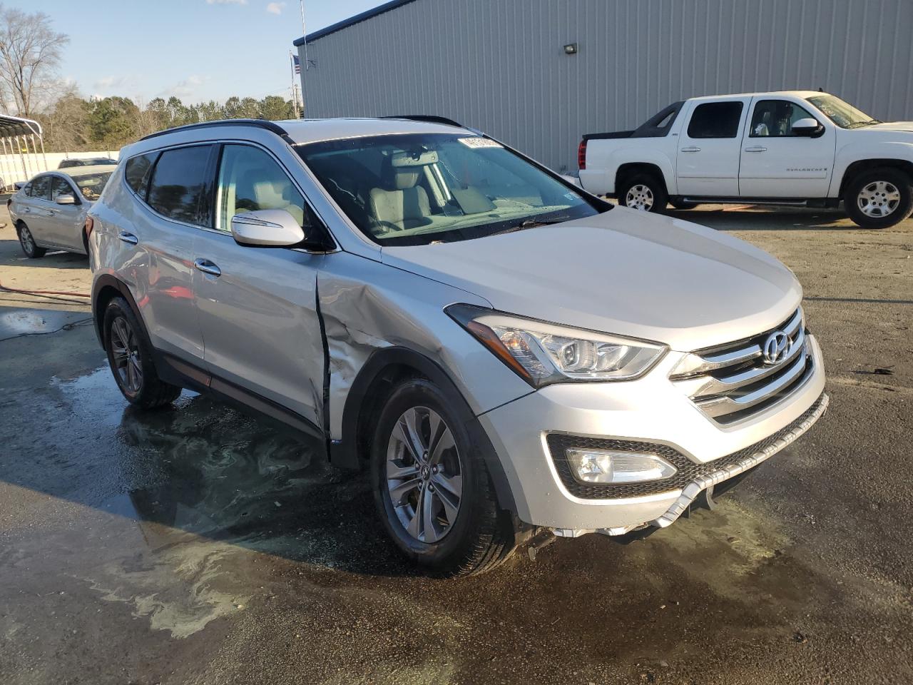 2013 Hyundai Santa Fe VIN 5XYZUDLB2DG041908 Copart auction photo, front end / side damage thumbnail 4