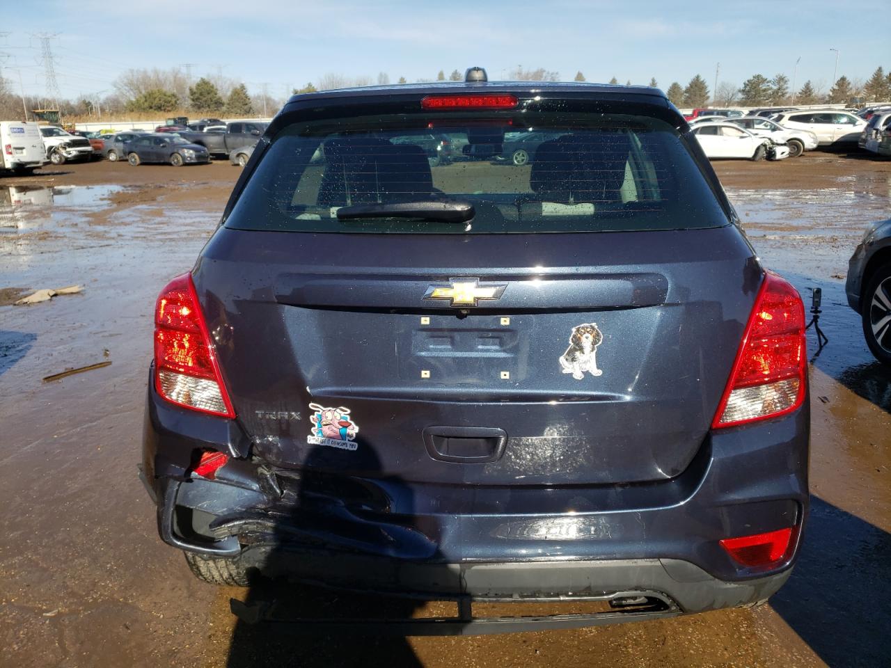 2018 Chevrolet Trax VIN 3GNCJKSB6JL172209 Copart auction photo, rear end / front end damage thumbnail 6