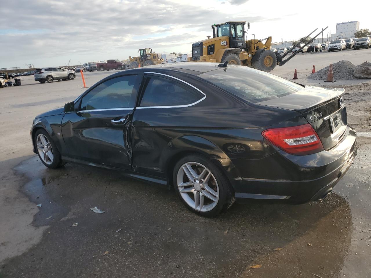 2012 Mercedes-Benz C-klasse VIN WDDGJ5HB4CF791557 Copart auction photo, side damage thumbnail 2