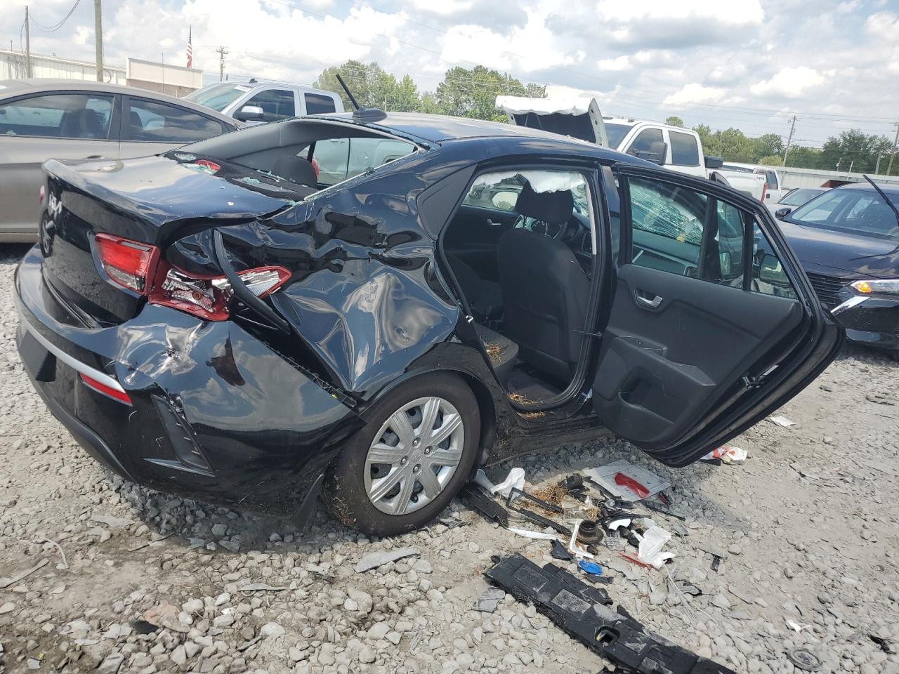 2023 KIA Rio VIN 3KPA24AD2PE629414 Copart auction photo, all over damage thumbnail 3