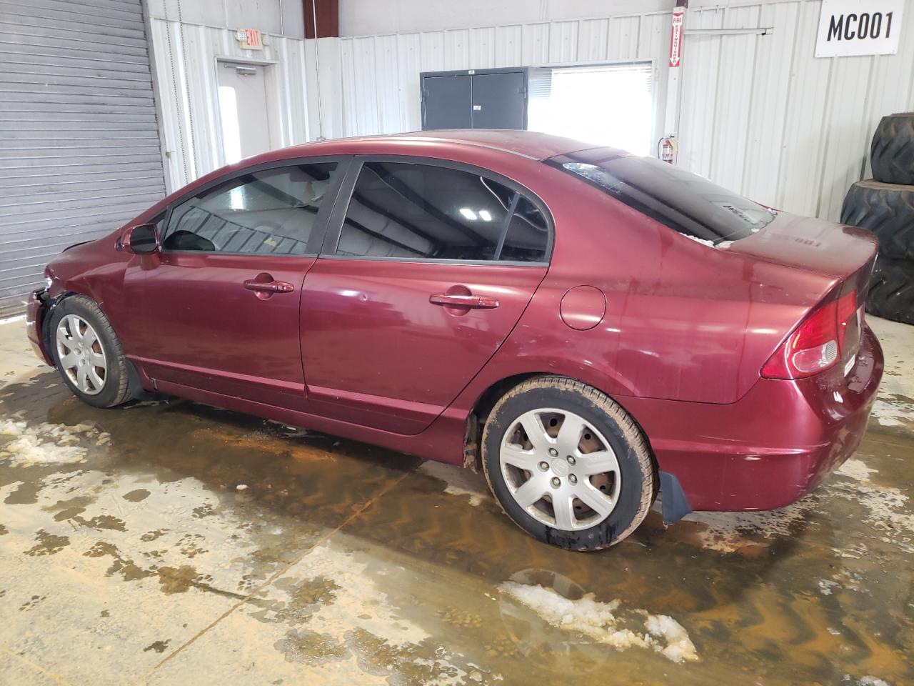2008 Honda Civic VIN 1HGFA16578L091005 Copart auction photo, front end / side damage thumbnail 2