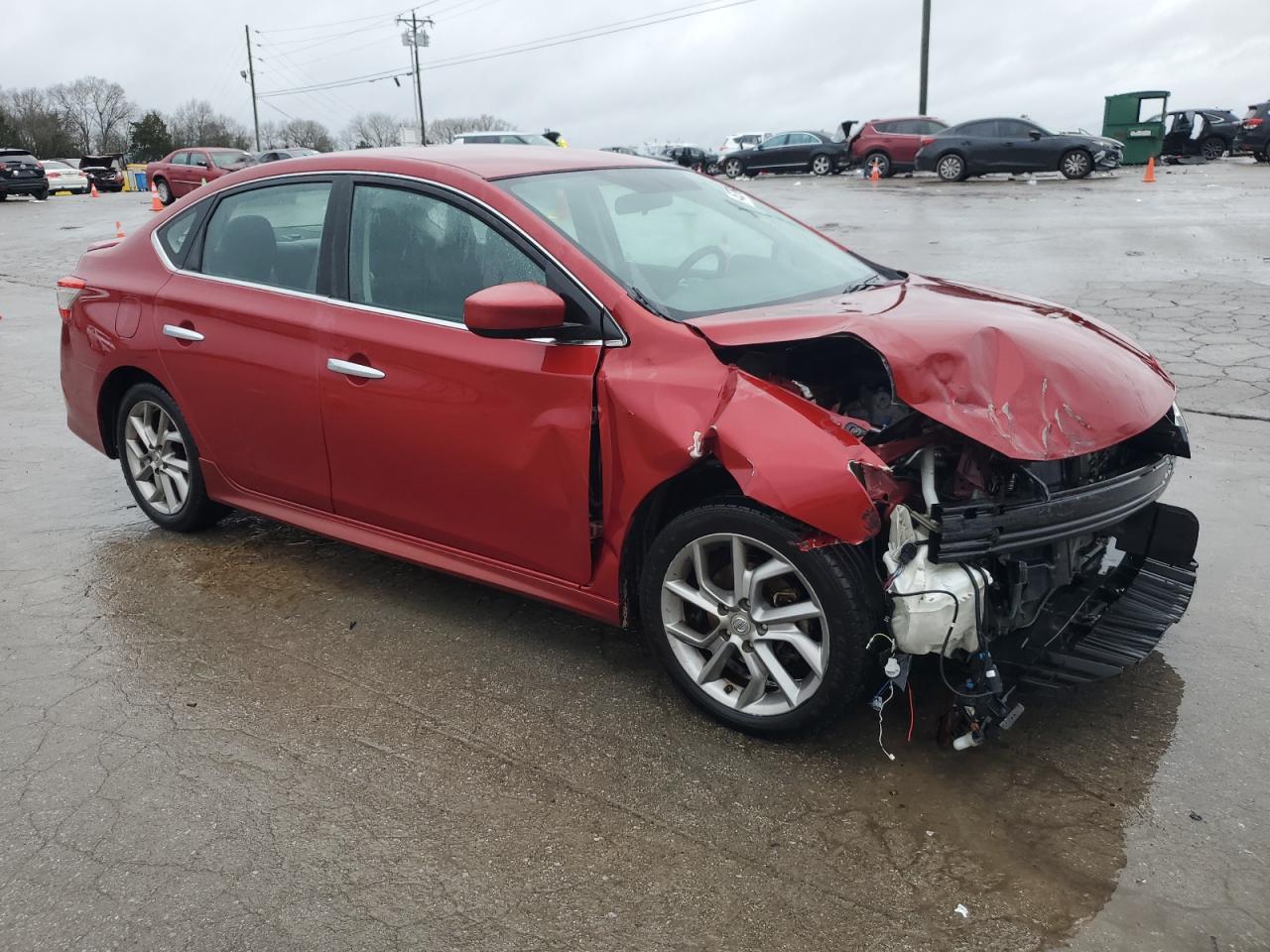 2014 Nissan Sentra VIN 3N1AB7AP8EL645043 Copart auction photo, front end / side damage thumbnail 4