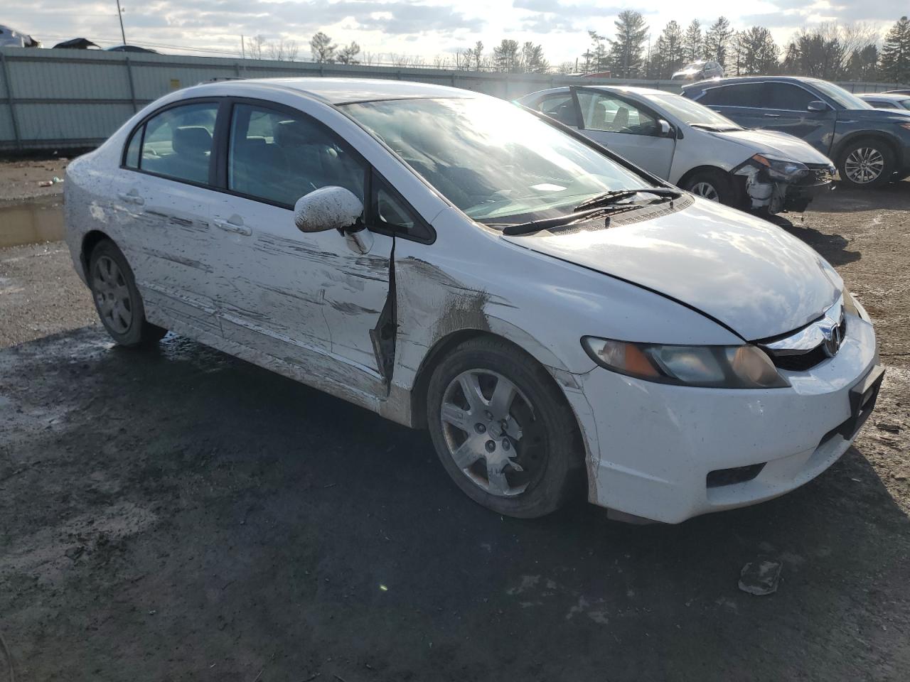 2010 Honda Civic VIN 2HGFA1F52AH568832 Copart auction photo, side / front end damage thumbnail 4
