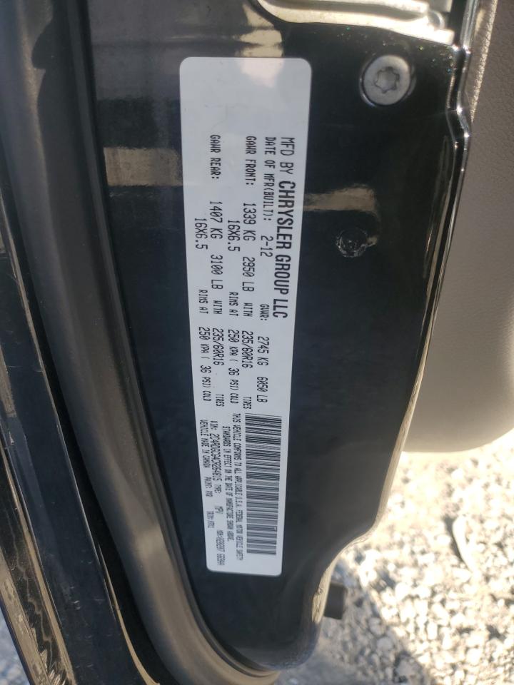 2012 Dodge Caravan VIN 2C4RDGCG4CR264815 Copart auction photo, front end / minor dent/scratches damage thumbnail 13