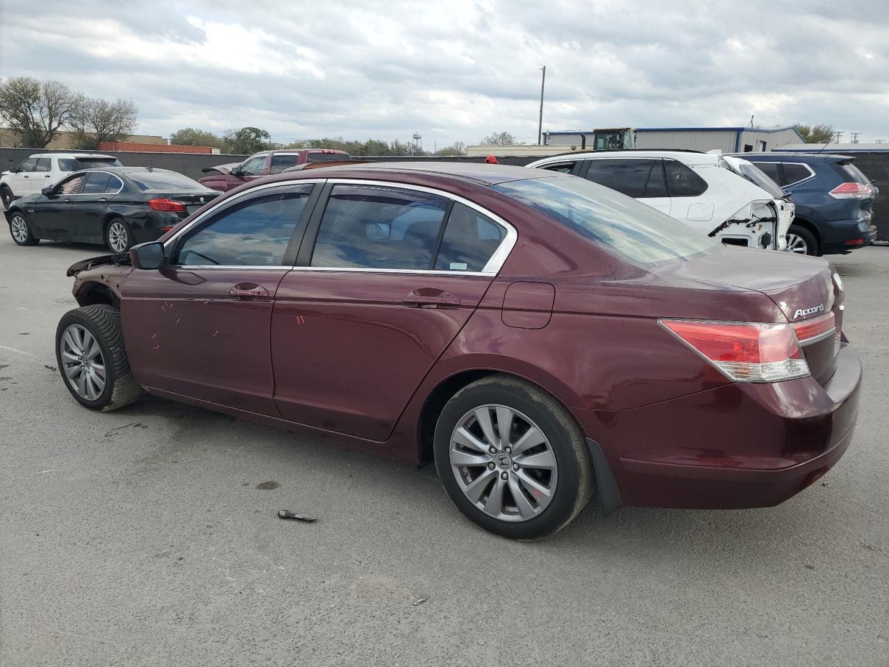 2012 Honda Accord VIN 1HGCP2F73CA106502 Copart auction photo, front end / side damage thumbnail 2