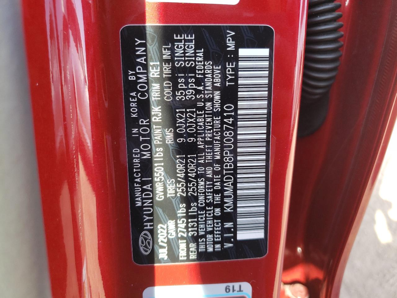 2023 Genesis Gv70 VIN KMUMADTB8PU087410 Copart auction photo, rear end damage thumbnail 15