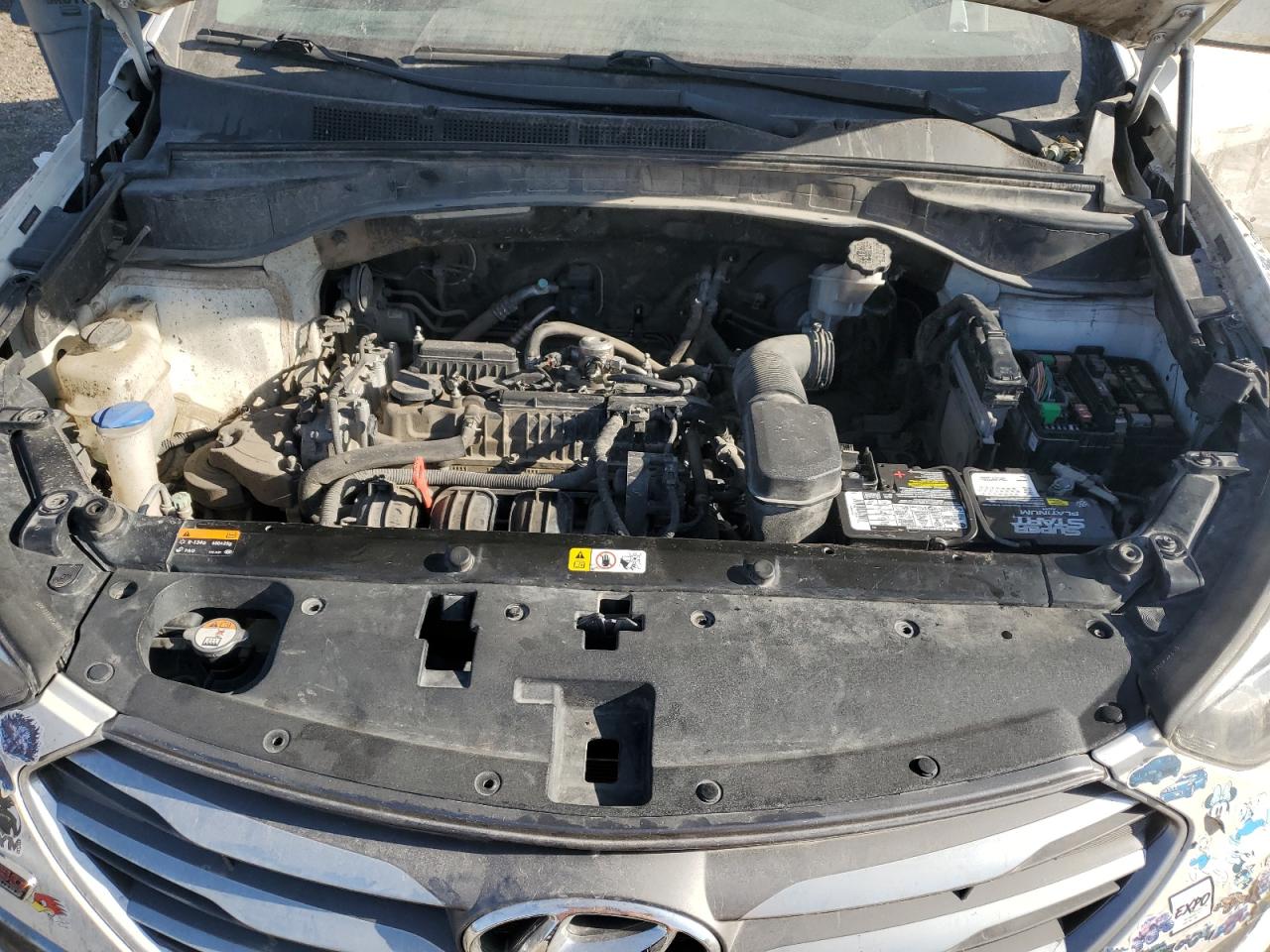 2017 Hyundai Santa Fe VIN 5NMZTDLB1HH001253 Copart auction photo, front end / mechanical damage thumbnail 12