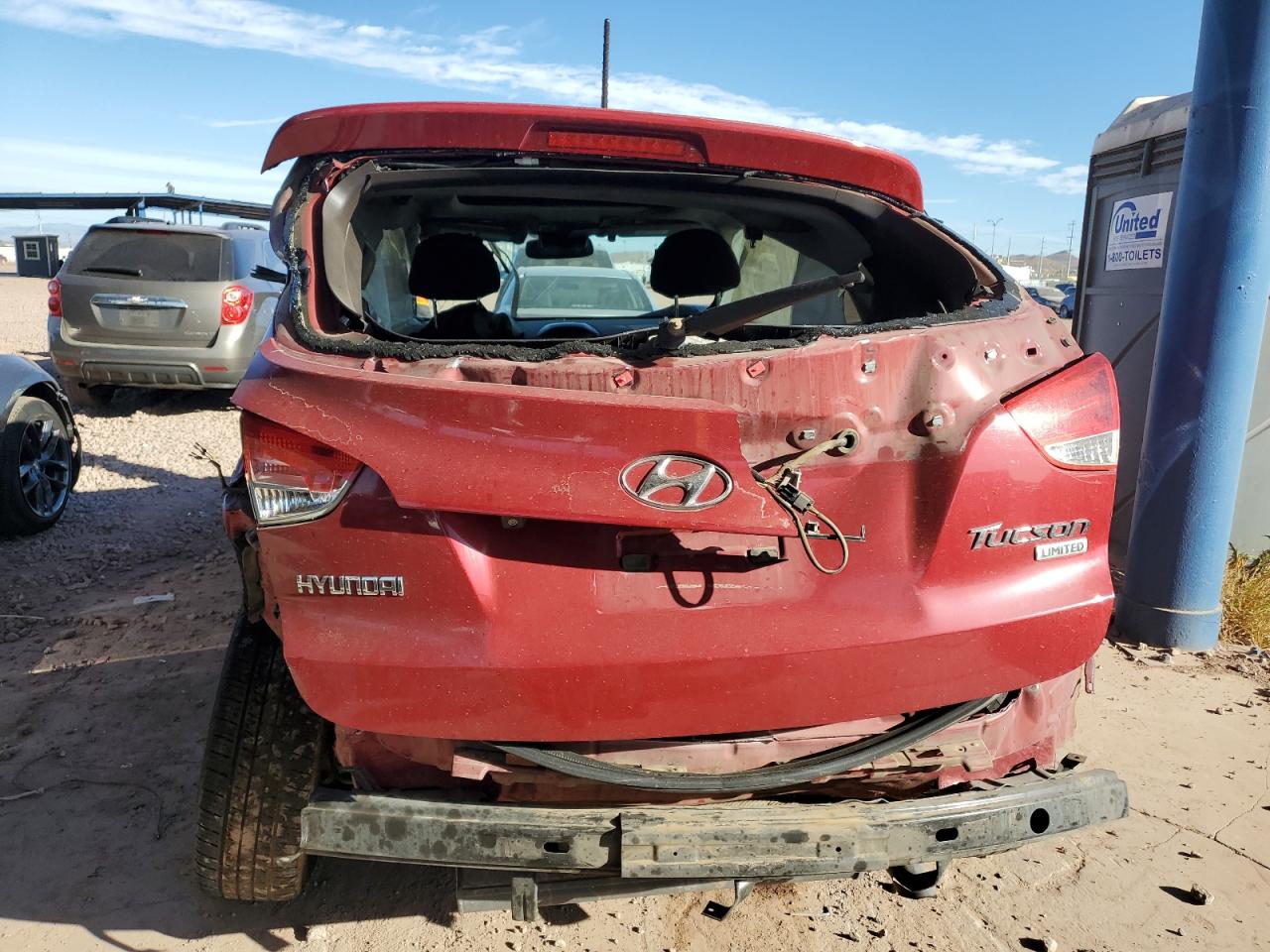 2012 Hyundai Tucson VIN KM8JU3AC3CU374484 Copart auction photo, all over damage thumbnail 6