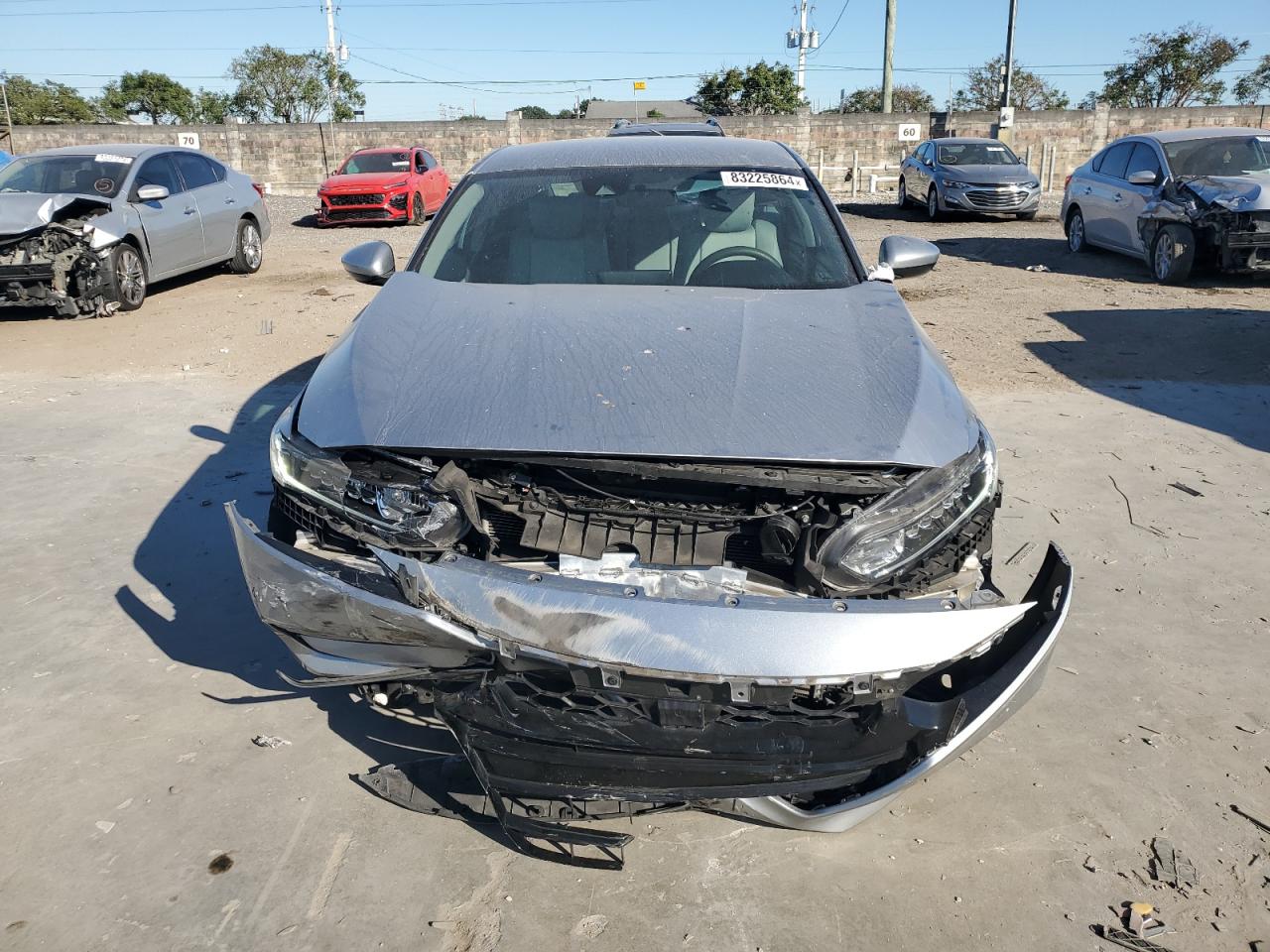 2020 Honda Accord VIN 1HGCV1F18LA129012 Copart auction photo, front end damage thumbnail 5