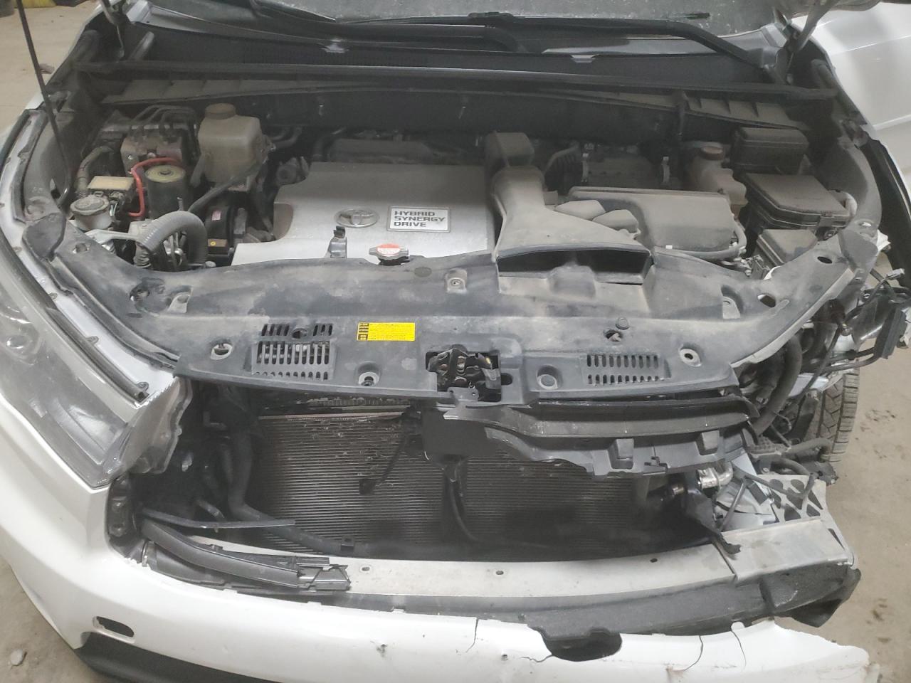 2016 Toyota Highlander VIN 5TDDCRFH0GS019326 Copart auction photo, front end / side damage thumbnail 12