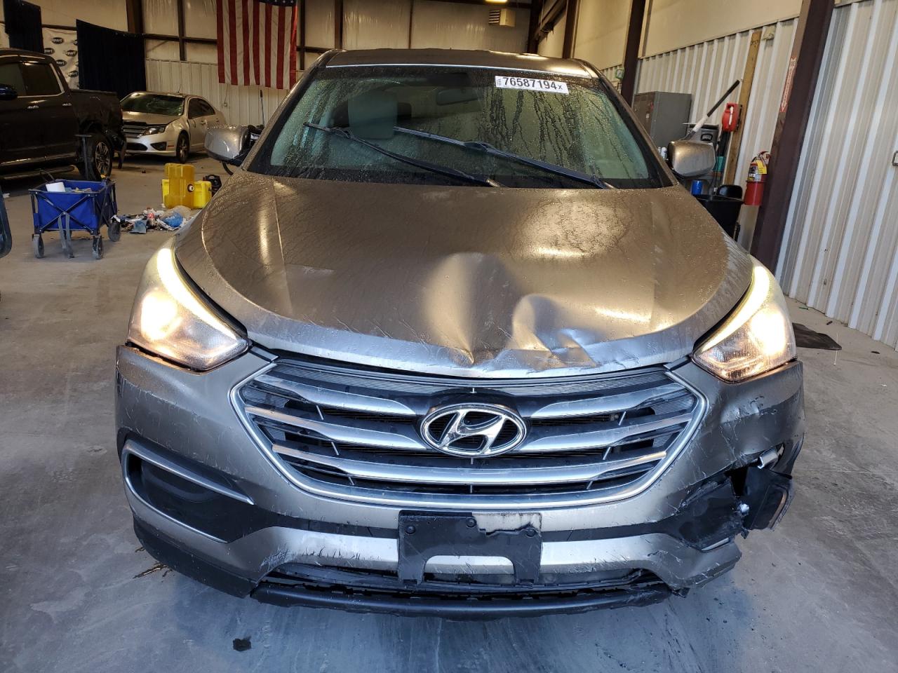 2018 Hyundai Santa Fe VIN 5XYZT3LB9JG563248 Copart auction photo, front end damage thumbnail 5