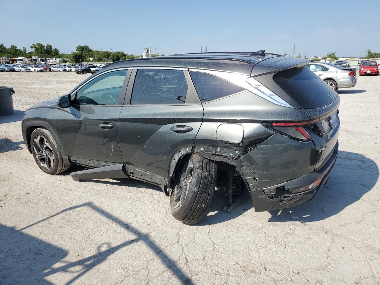 2022 Hyundai Tucson VIN 5NMJFCAE9NH016848 Copart auction photo, all over / undercarriage damage thumbnail 2