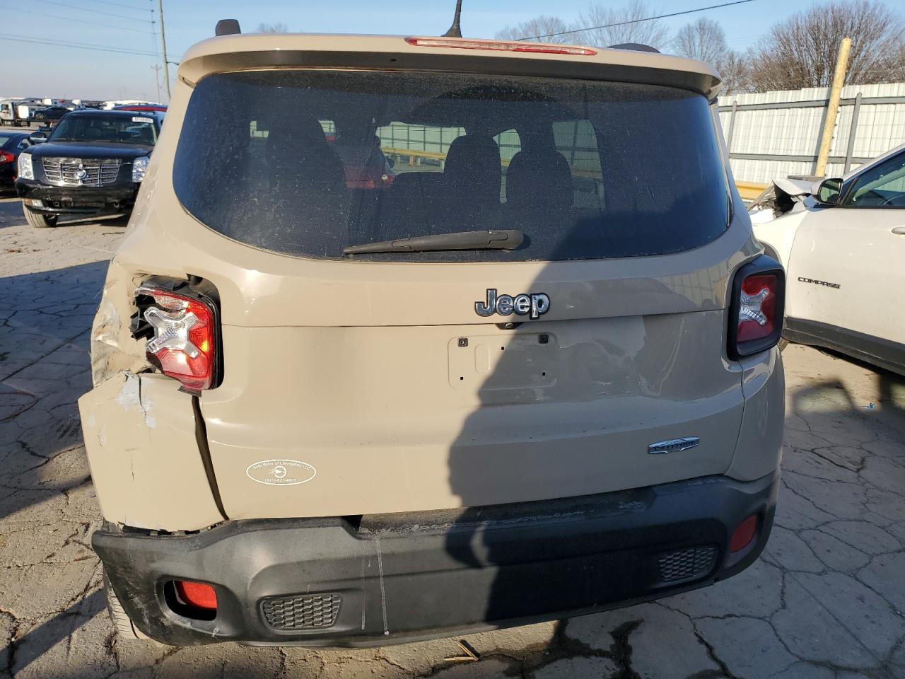 2015 Jeep Renegade VIN ZACCJABT0FPB70510 Copart auction photo, rear end damage thumbnail 6
