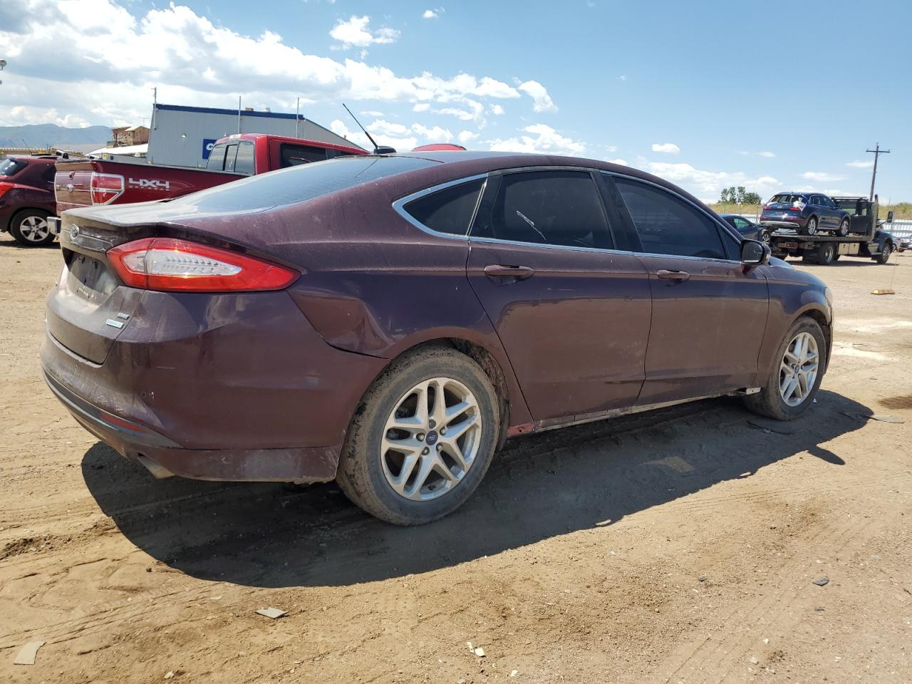 2013 Ford Fusion VIN 3FA6P0HR2DR195636 Copart auction photo, front end / side damage thumbnail 3