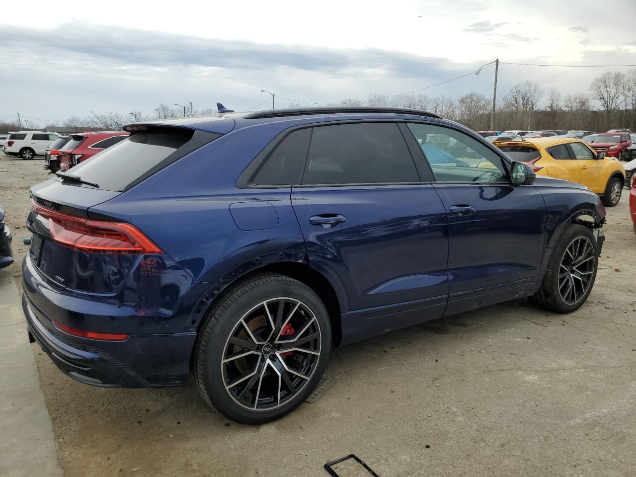 2023 Audi Q8 VIN WA1FVBF13PD013099 Copart auction photo, front end / rear end damage thumbnail 3