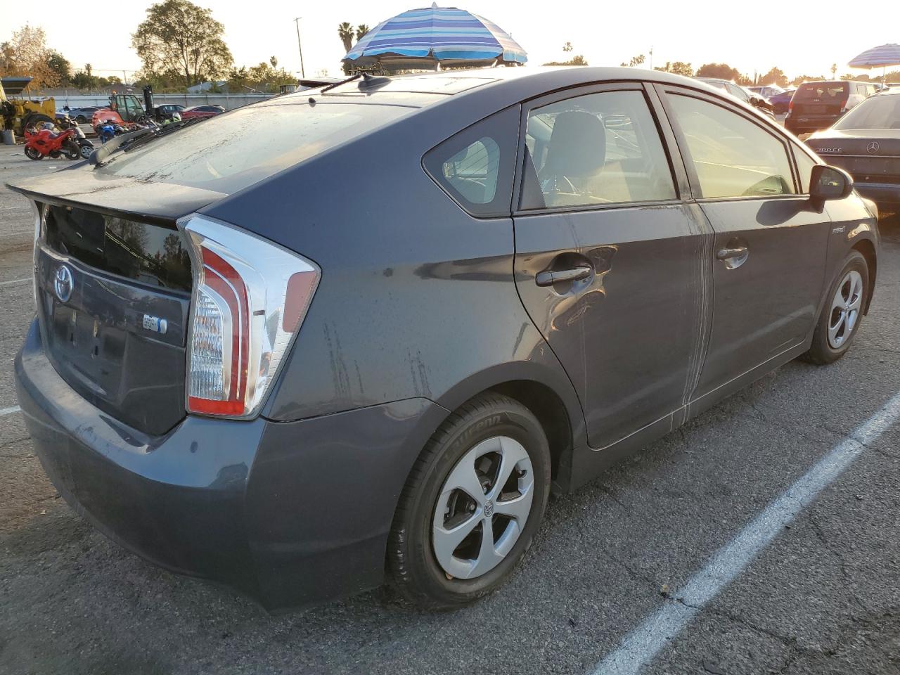 2012 Toyota Prius VIN JTDKN3DU7C5496625 Copart auction photo, burn damage thumbnail 3