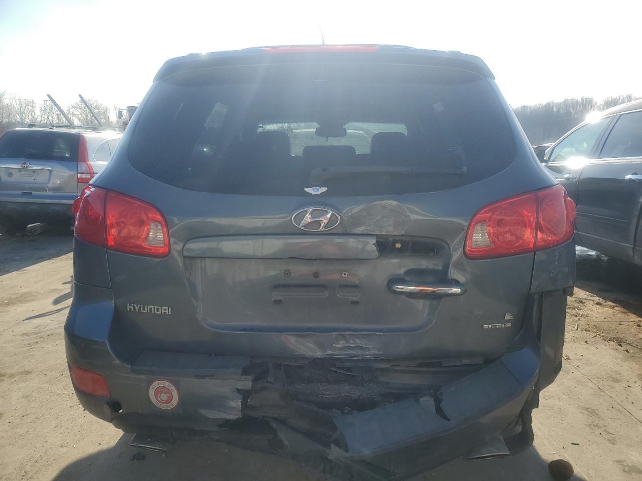 2007 Hyundai Santa Fe VIN 5NMSH13E27H082158 Copart auction photo, rear end damage thumbnail 6