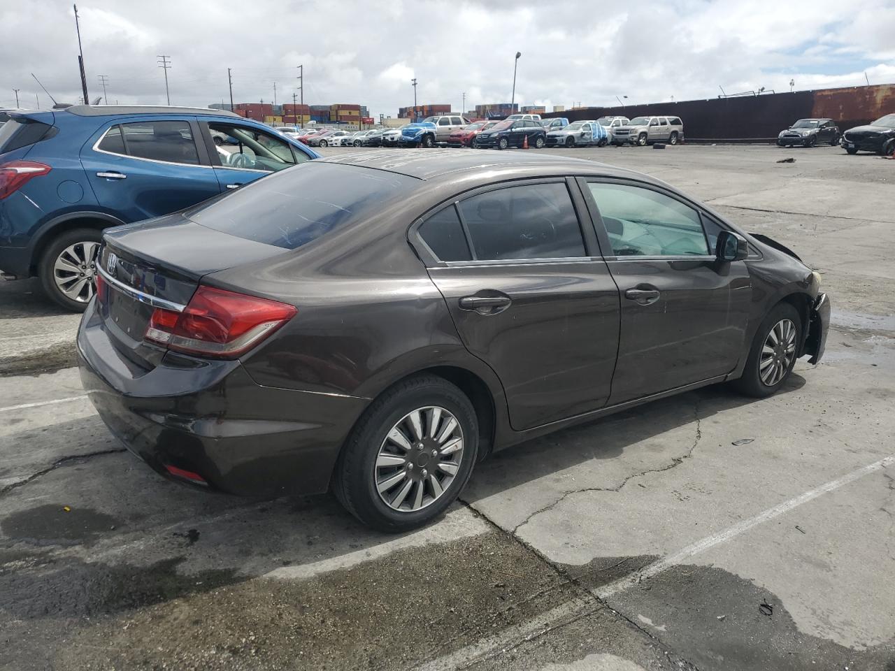 2013 Honda Civic VIN 2HGFB2F57DH580093 Copart auction photo, front end damage thumbnail 3