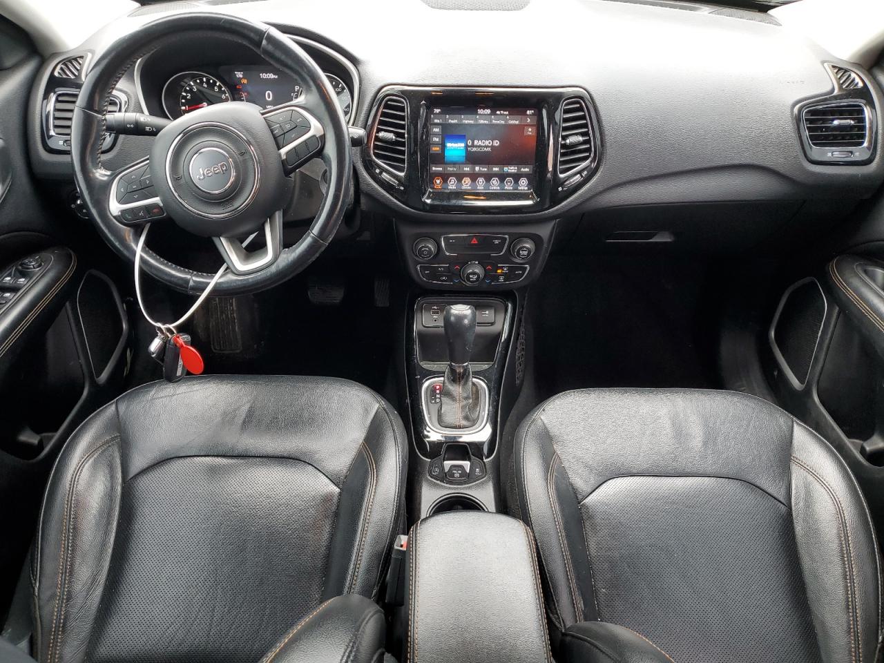 2020 Jeep Compass VIN 3C4NJCCB7LT128857 Copart auction photo, front end / top/roof damage thumbnail 8