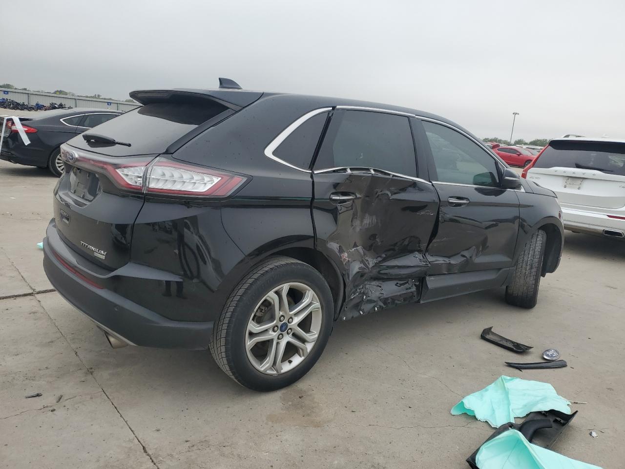 2018 Ford Edge VIN 2FMPK3K90JBB44889 Copart auction photo, side / mechanical damage thumbnail 3