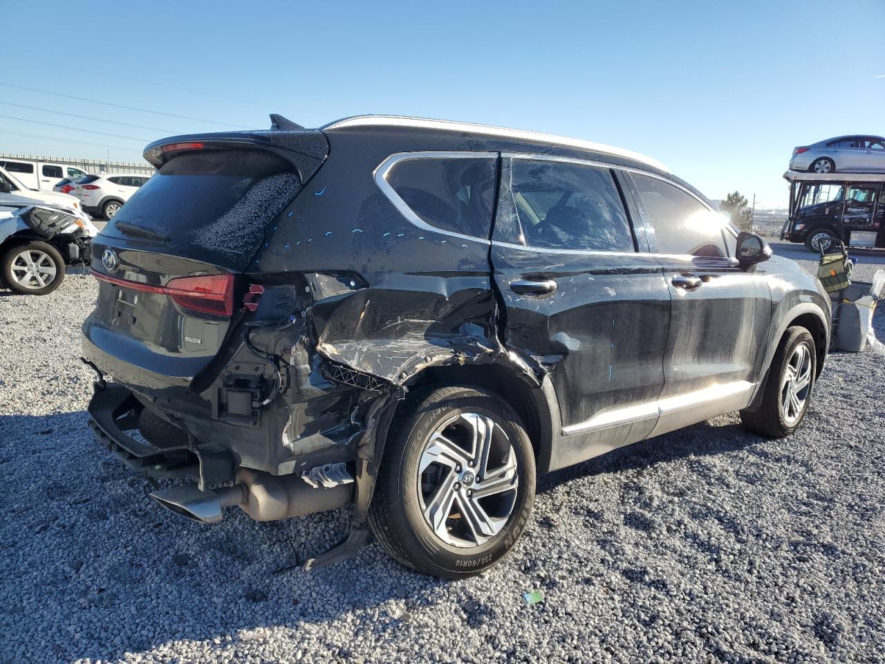 2021 Hyundai Santa Fe VIN 5NMS6DAJ4MH357418 Copart auction photo, side / undercarriage damage thumbnail 3