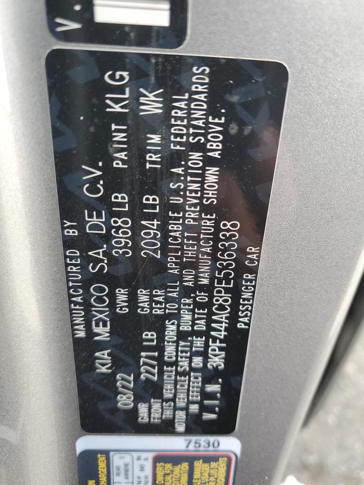 2023 KIA Forte VIN 3KPF44AC8PE536338 Copart auction photo, front end / undercarriage damage thumbnail 12