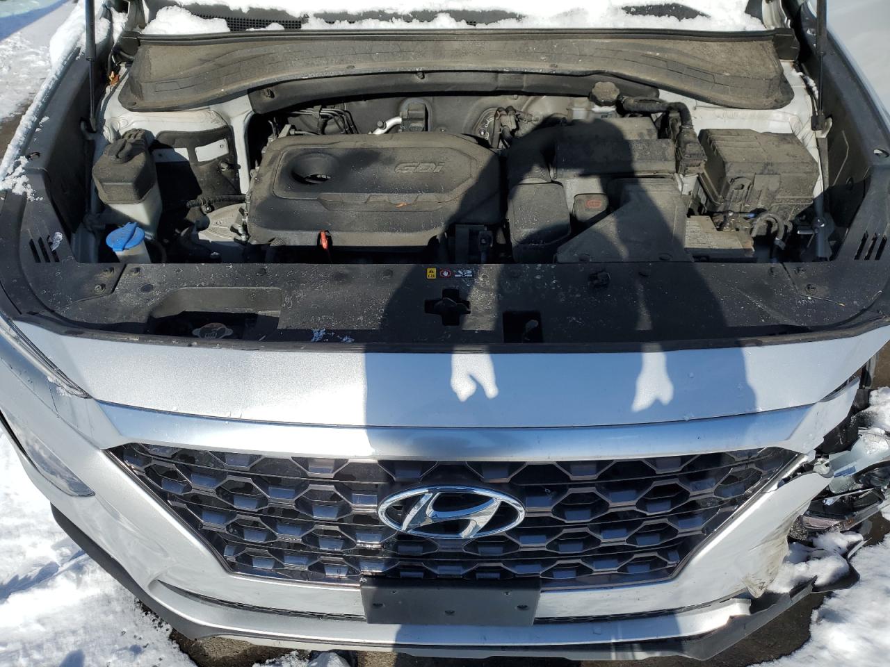 2019 Hyundai Santa Fe VIN 5NMS2CAD0KH124214 Copart auction photo, front end / minor dent/scratches damage thumbnail 12