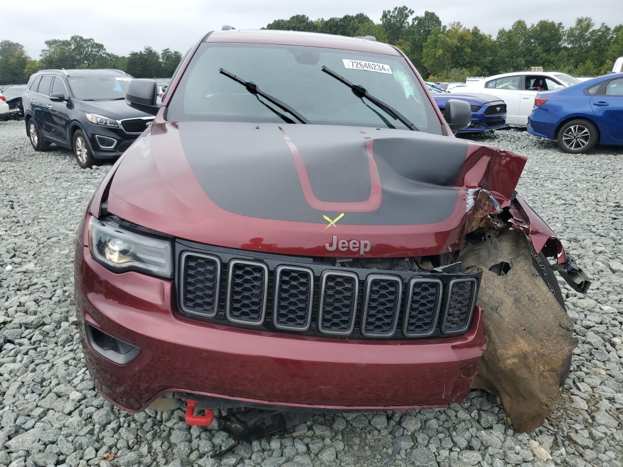 2019 Jeep Grand Cherokee VIN 1C4RJFLT9KC718628 Copart auction photo, front end / undercarriage damage thumbnail 5