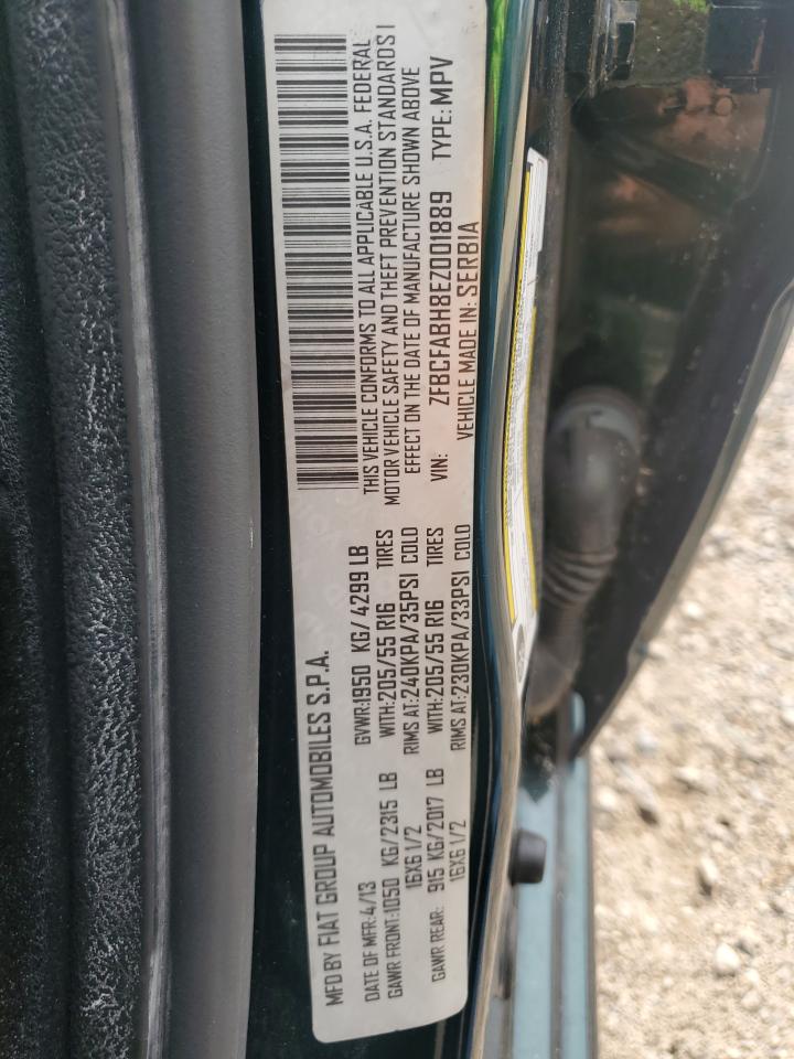 2014 Fiat 500 VIN ZFBCFABH8EZ001889 Copart auction photo, front end damage thumbnail 12