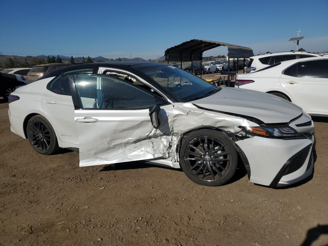 2021 Toyota Camry VIN 4T1K61AKXMU466932 Copart auction photo, front end / side damage thumbnail 4