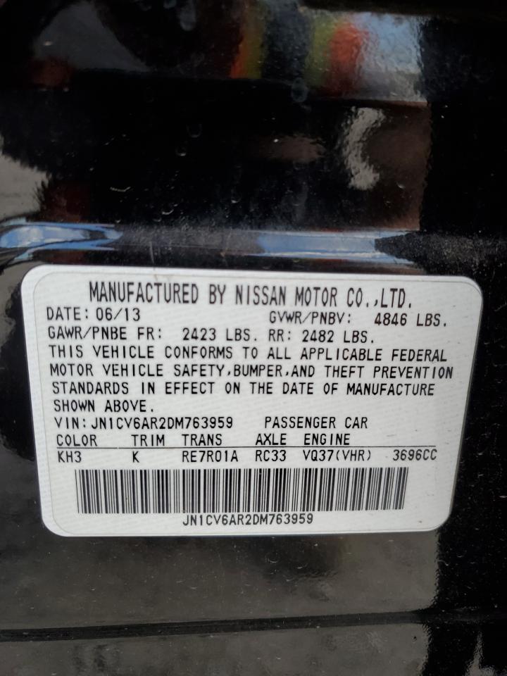 2013 Infiniti G VIN JN1CV6AR2DM763959 Copart auction photo, mechanical / minor dent/scratches damage thumbnail 14