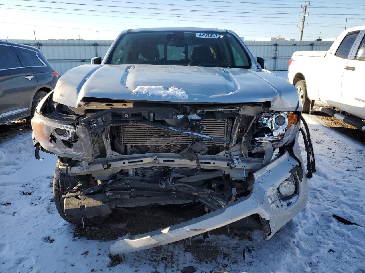 2017 GMC Canyon VIN 1GTP6EE19H1187479 Copart auction photo, front end / side damage thumbnail 5