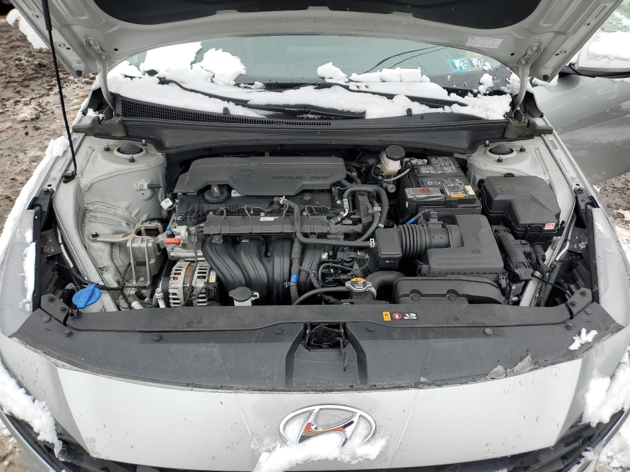 2021 Hyundai Elantra VIN 5NPLL4AG3MH030142 Copart auction photo, side / rear end damage thumbnail 11