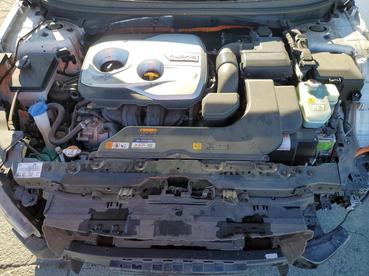 2017 Hyundai Sonata VIN KMHE14L25HA062664 Copart auction photo, front end damage thumbnail 12