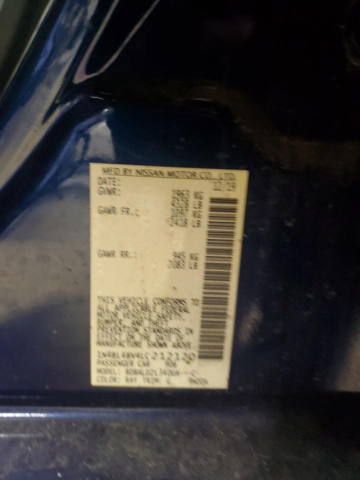 2020 Nissan Altima VIN 1N4BL4BV4LC212120 Copart auction photo, front end / minor dent/scratches damage thumbnail 13