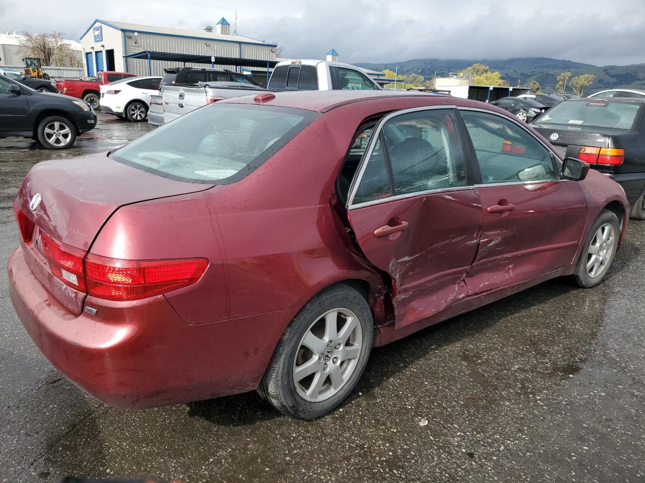 2005 Honda Accord VIN 1HGCM66545A025929 Copart auction photo, rear end / side damage thumbnail 3