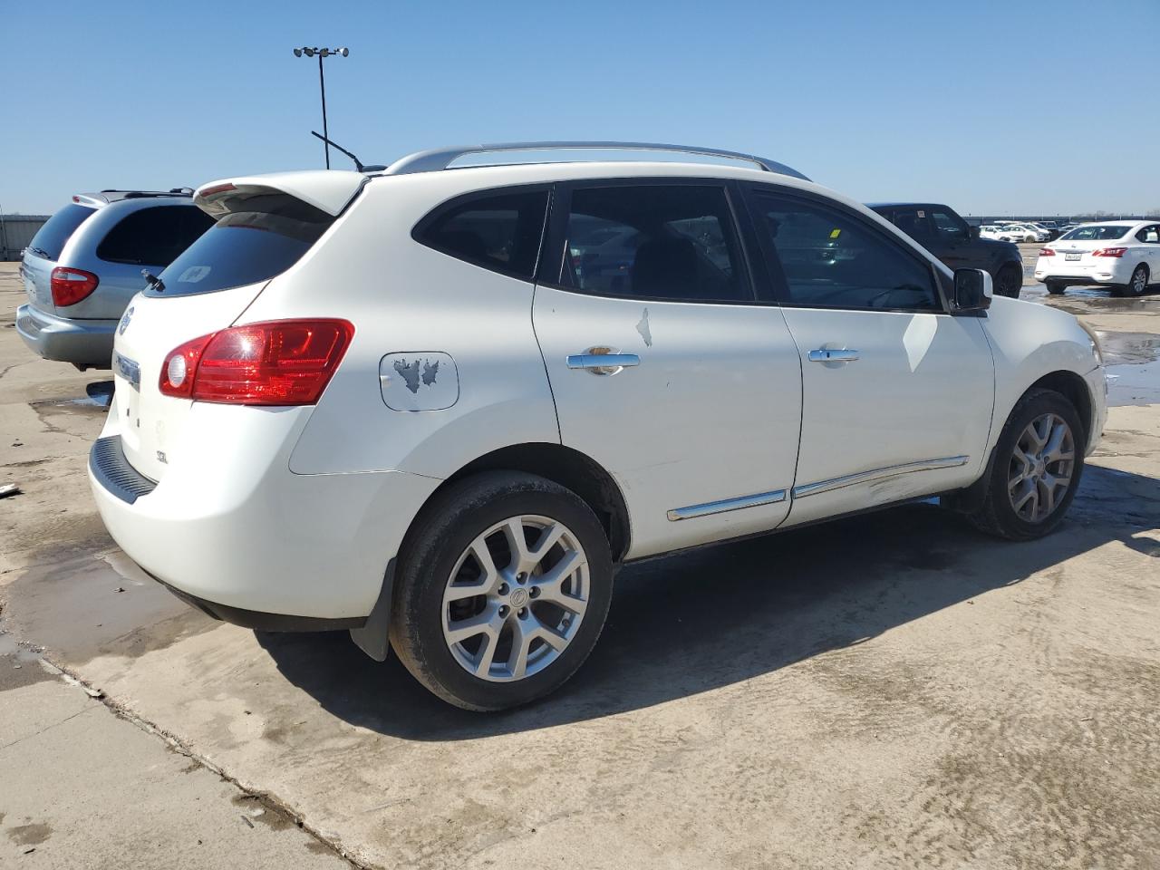 2012 Nissan Rogue VIN JN8AS5MT7CW277685 Copart auction photo, top/roof damage thumbnail 3