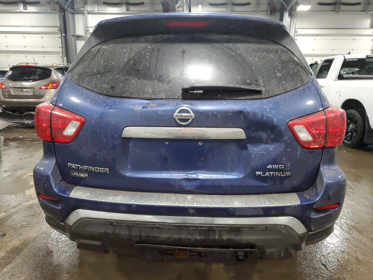 2017 Nissan Pathfinder VIN 5N1DR2MM1HC641910 Copart auction photo, rear end / hail damage thumbnail 6